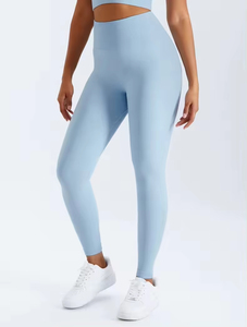 Leggings de Yoga Negros de Cintura Alta y Largo Completo con Detalle Fruncido, Cintura Elástica, Estiramiento en Cuatro Direcciones, Pantalones Sin Costuras de Run Apparel - Product Image 6