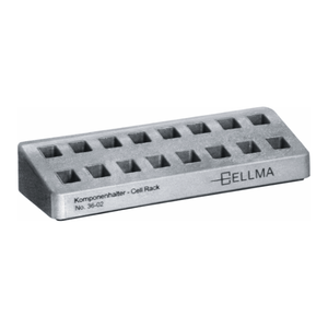 Support de cuvettes Hellma PP pour 16 cellules, chemin optique de 10 mm, autoclavable, pour porte-tubes de laboratoire - Product Image 1