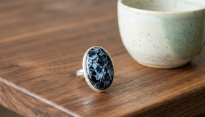 Natural Pietersite Gemstone Statement <b>Ring</b> Rose & Yellow <b>Gold</b> Plated 925 Sterling Silver Handmade Oval Cabochon <b>Cocktail</b> <b>Ring</b> - Product Image 3