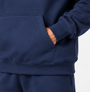 Ensemble de survêtement sportif pour homme bleu marine, sweat-shirt et pantalon de jogging, vêtements de sport décontractés pour l'entraînement - Product Image 6
