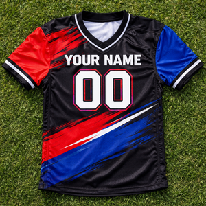 Maillot de football américain personnalisé, coupe courte, respirant, séchage rapide, tissu polyester, nom et numéro du joueur brodés sur mesure - Product Image 4