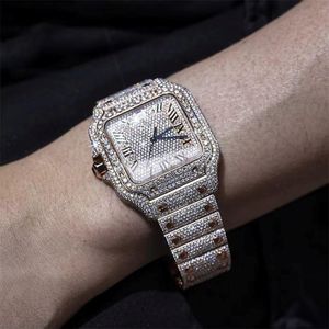 Reloj de Lujo para Hombre, de Acero Inoxidable con Diamantes Moissanite VVS de Alta Calidad, Movimiento Mecánico Automático ETA, Cristal Resistente al Agua 3BAR - Product Image 3