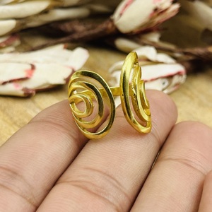 Best Product Brass Geometric <b>Ring</b> <b>Boho</b> Spiral <b>Rings</b> Women Brass <b>Ring</b> Women 18k Gold Plated Tribal Swirl Jewelry Wholesale/OEM - Product Image 4