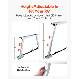 Stabilisateur universel compact pour VR, rangement facile, stabilisateur de pare-chocs pour quinquième roue, accessoires extérieurs pour remorques, camping-cars et VR - Product Image 3