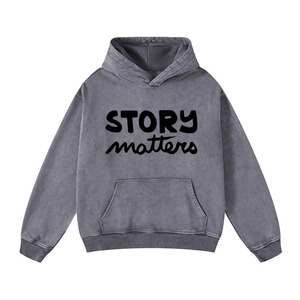 เสื้อฮู้ดดี้โอเวอร์ไซส์สไตล์สตรีทแวร์ ผ้าฝ้ายฟลีซหนานุ่ม 100% พิมพ์ลายด้านหน้า ดีไซน์กระเป๋า มีไซส์สำหรับทุกเพศ จัดส่งทั่วโลก - Product Image 4