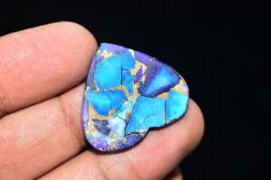 Rose violette Dahlia Cœur turquoise - Product Image 2