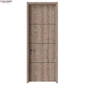 Nouvelle conception 2026 – Porte moderne en PVC/WPC, finition bois, étanche, pour salle de bain, hôtel, appartement, atelier – Vente en gros - Product Image 5