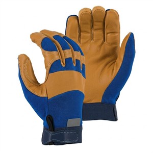 Gants de mécanicien 2026 en cuir synthétique avec paume renforcée, doigts renforcés, dos en Spandex – Gants de travail de sécurité tendance en Europe - Product Image 2