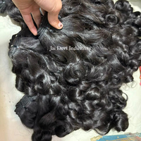 Cheveux humains Remy bouclés naturels indiens 100g, texture Temple Collection, longue durée, pour tissage, double trame, en lots