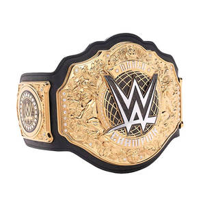 <b>WWE</b> World Championship Wrestling Title <b>Belt</b> Gold Plated And Genuine Leather - Product Image 1