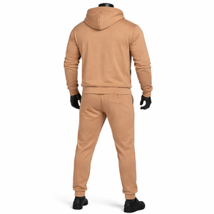 Ensemble de survêtement personnalisé avec sweat à capuche uni pour l'hiver |   Ensemble jogging deux pièces en molleton 100% coton |   Vêtements de sport unisexes OEM ODM - Product Image 2