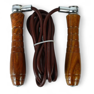 Cuerda de Saltar de Cuero Vacuno 100% Antigua y Retro Geo Brothers con Asas de Madera, Unisex, Alta Calidad - Product Image 3