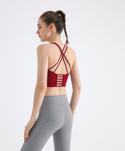 Women Cross Back Sports Bra Lightweight Workout <b>Top</b> Fitness Running Yoga Gym Activewear Daily Support Wear - Product Image 2