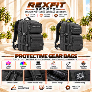 Mochila Protectora Personalizada con Múltiples Bolsillos con Cremallera y Correas Acolchadas Ajustables para Entrenamiento, Viajes y Equipo de Equipo - Product Image 5