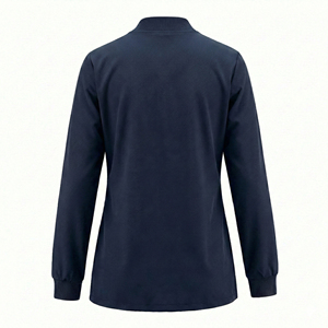 Blouse de travail médicale professionnelle personnalisable en gros, col rond, fentes latérales, poches utilitaires, pour infirmières - Product Image 3