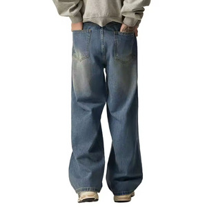 Fabricant de jeans sur mesure pour hommes grandes tailles, fournisseur de denim pour personnes corpulentes, jeans en gros avec étiquette privée OEM, usine de production en grande série - Product Image 2