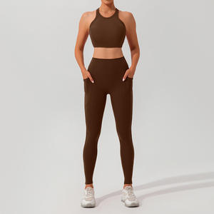 Leggings Deportivos de Cintura Media para Mujer, Sólidos, Largos, Transpirables, Elásticos, para Yoga, Gimnasio, Correr, Entrenamiento, Ropa Deportiva Personalizada al por Mayor - Product Image 4