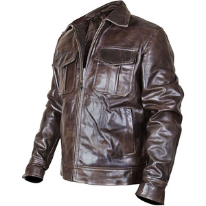 Chaqueta Bomber de Piel de Oveja Genuina para Hombre, de Alta Calidad, Personalizada, con Cuello Alto y Logotipo Frontal, Marca SANCHAL INTERNATIONAL - Product Image 4