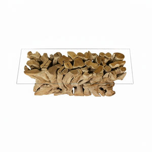 Mesa Consola Artesanal Rústica de Madera de Teca Sostenible de Alta Gama para Pasillo, Ideal para Minoristas - Product Image 3