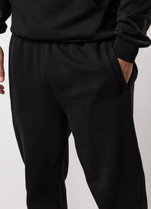 Pantalones Deportivos Negros de Algodón para Hombre, Cintura Elástica, Bolsillos Laterales, Estilo Casual, para Otoño - Product Image 2