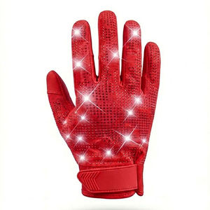 Gants de sport verts à doigts entiers, ornés de strass, antidérapants, respirants, en polyester, avec fermeture auto-agrippante, unisexe, pour activités de plein air - Product Image 5