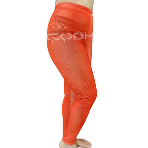 Leggings COSH con Estampado de Piel de Cocodrilo Naranja - Pantalones de Yoga de Cintura Alta con Patrón Animal Texturizado para Mujer - Product Image 3
