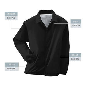 Chaqueta deportiva de entrenamiento para hombre, chaqueta de chándal para Club de entrenamiento de equipo, chaqueta de entrenador de diseño personalizado impermeable para exteriores para hombre - Product Image 2