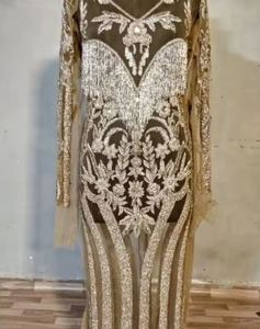 Handmade Nonwoven Weft Embroidery Girls Party Wear Abstract Geometric Thread Work Dress Panels New Fashion Embroidered Front - Product Image 3