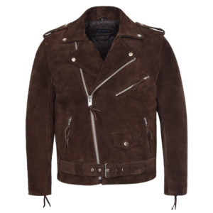 Custom 100% Genuine Cow <b>Suede</b> Leather Biker <b>Jacket</b> Mens BRANDO Rocker Motorcycle Leather <b>Jacket</b> Premium Quality Hardware YKK Zip - Product Image 4