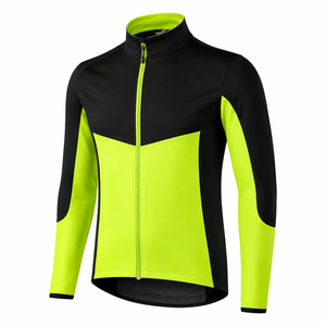 Veste de cyclisme réversible pour homme, fermeture éclair intégrale, coupe-vent, séchage rapide, écologique, manches longues, VTT, vêtements de sport OEM, grandes tailles - Product Image 2