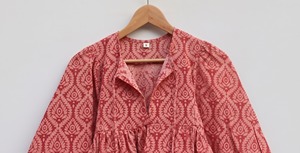 Indian Hand Block Print Lace Floral Bow Collar Women Tank Tops Cotton Boho Eco-Friendly Wholesale Bulk Supply - Product Image 3
