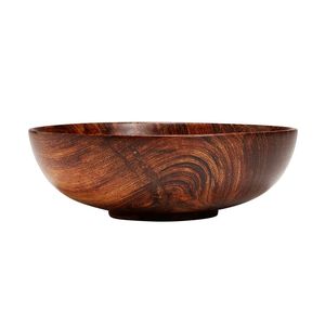 Bol de service en bois de manguier de style européen, écologique, léger, fait main, durable, résistant à la chaleur, non revêtu, idéal pour les dîners et les fêtes - Product Image 1