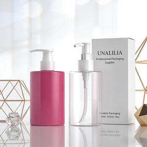 250ml 8oz PET Plastic Cylinder <b>Pump</b> <b>Bottle</b> for Sunscreen Cream Lotion Skincare Custom Packaging - Product Image 2