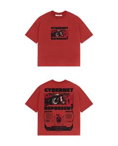 Collection de t-shirts graphiques surdimensionnés noirs |   T-shirt Streetwear Sector Void Cybernet |   T-shirt coupe ample personnalisé OEM Marque privée - Product Image 2