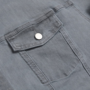 OEM Men's Denim <b>Jean</b> Jacket Casual Outwear Streetwear Denim Jacket Custom Design Men Ripped <b>Button</b> Front Denim <b>Jeans</b> Jacket - Product Image 4