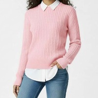 Pull en maille élégant pour femme - Coupe ajustée basique - Doux, chaud et respirant - Chemise de base hiver pour femme - Élastique - 2026