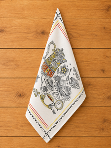 Serviette de cuisine imprimée vintage, mode et accessoires |   Serviette de cuisine décorative élégante |   Serviette de cuisine en lin multicolore - Product Image 3