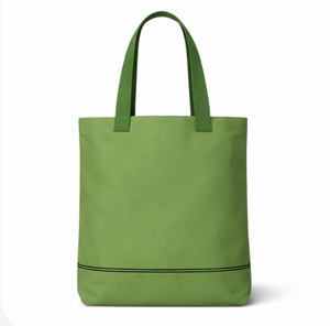 Sac fourre-tout en coton vert imprimé, uni, teint, écologique, résistant à l'eau - Product Image 3