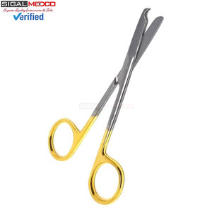 Tijeras de Sutura Spencer de 4.5 Pulgadas, Tijeras Quirúrgicas Manuales de Acero Inoxidable con Puntas en Forma de Gancho Pequeño, Mango Dorado, Certificación CE - Product Image 2