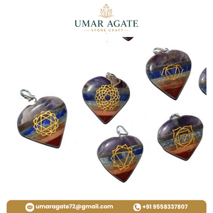Premium Chakra Bonded Stones Semiprecious Stone Craft 7 Chakra Bonded Palm Stone Carved Engraved Stones for Jewelry - Product Image 6