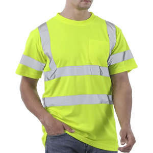Vêtements de travail américains à haute visibilité, t-shirts de sécurité à manches courtes, t-shirts à manches longues à haute visibilité, t-shirts réfléchissants à haute visibilité - Product Image 1