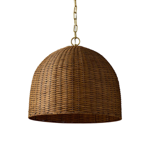 Lampe suspendue en rotin biologique de style zen japonais, minimaliste, artisanale, tissée à la main, pour îlot de cuisine, chambre à coucher - Product Image 4