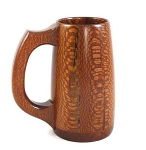 Eco Friendly Wooden Mug Handmade Solid Wood Coffee Cup Natural Finish Rustic Style Drinkware for Tea Coffee Milk - Product Image 4