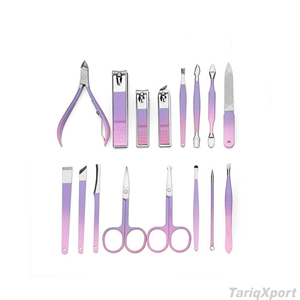 Professional Manicure <b>Kit</b> With Stainless Steel Tools Portable Leather Case 18 In 1 <b>Nail</b> Care Set For Adults - Product Image 5
