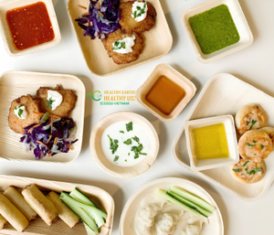 Natural Palm Leaf <b>Plates</b> and Bowls Sustainable <b>Disposable</b> Tableware for Dining Catering and Outdoor Events - Product Image 6