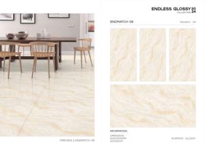 กระเบื้องพอร์ซเลนขนาดใหญ่คุณภาพสูง ผิวมันเงา 600x1200 มม. พรีเมียม ขัดเงา สำหรับผนังและพื้น ใช้ได้ทั้งภายในและภายนอกอาคาร ทันสมัย - Product Image 2