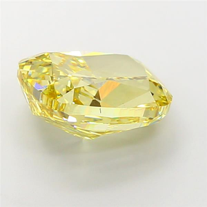 Diamante suelto de laboratorio con corte brillante tipo cojín, color amarillo intenso, certificado CVD, excelente elección para joyería fina. - Product Image 5