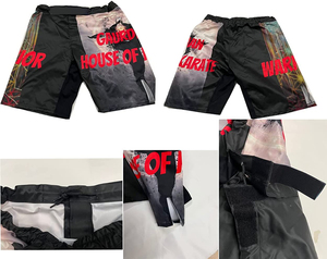 Pantalones Cortos Ligeros de MMA para Hombre, de Secado Rápido, para Deportes de Contacto, Kickboxing, BJJ, Lucha, Gimnasio, de NOGI, 100% Poliéster, Diseño Sólido - Product Image 2