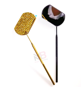 Pro Lash Artist Personalized Single-Sided Gold-Plated Stainless Steel Handle Luxury Eyelash Extension Inspection <b>Mirror</b> - Product Image 1
