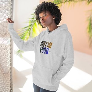 Custom Printed OEM Unisex Fleece Hoodie Heavy Cotton Solid <b>Grey</b> Pullover Hooded <b>Sweatshirt</b> Front Logo Quick Dry Eco-Friendly - Product Image 5